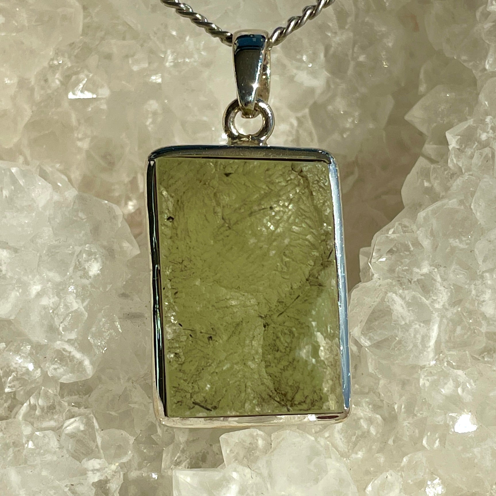 Prehnite Silver Pendant - SP108 Prehnite Silver Pendant - SP108